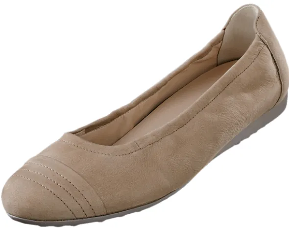 Bequemer Ballerina aus weichem Nubukleder