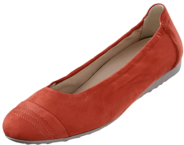 Bequemer Ballerina aus weichem Nubukleder