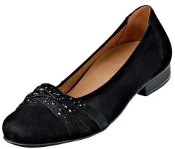 Bequemer Ballerina mit geflochtenem Riemchenbesatz