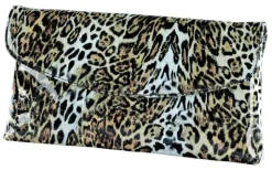 Überschlag Clutch mit Druckknopfverschluss