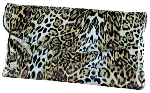 Überschlag Clutch mit Druckknopfverschluss
