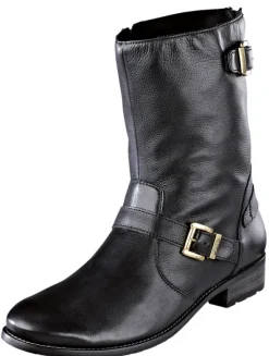Bikerstiefel mit zusätzlichem Reißverschluss an der Rückseite