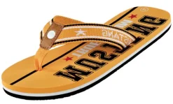 Bunter Mustang Flip-Flop mit großem Logo-Print