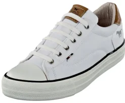Denim Sneaker mit auffällig dicker Sohle