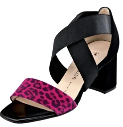 Elegante Sandalette mit überkreutzen Elastikriemen von Peter Kaiser