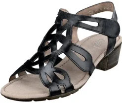 Gelochte Gabor Sandalette mit Klettverschluss
