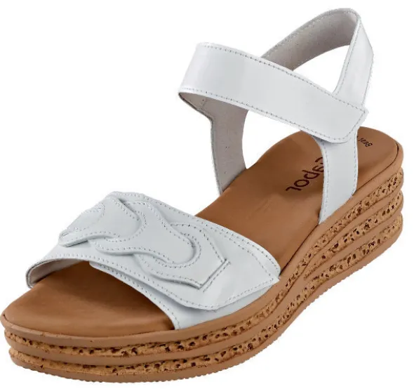 Keilsandalette mit geflochtener Lederapplikation von Gabor