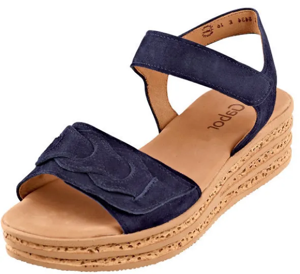 Keilsandalette mit geflochtener Lederapplikation von Gabor