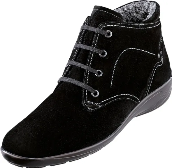 Knöchelhoher Schnürboots mit Teddyfutter für kräftige Füße