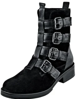 Modische Stiefelette mit Glattledereinsätzen von Gabor