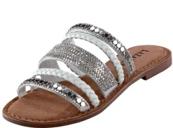 Pantolette mit 5 Riemchen in unterschiedlichen Designs von Lazamani