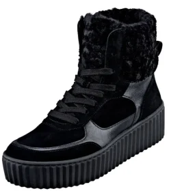 Plateau-Stiefelette mit Webpelz-Schaft von Gabor