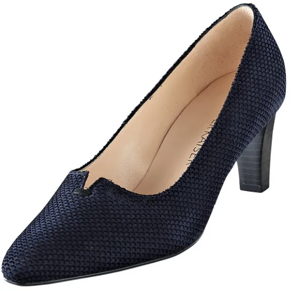 Pumps aus geprägtem Ziegenvelour