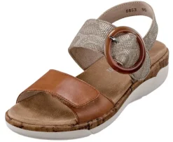 Remonte Sandalette mit Plateau in Kork-Optik
