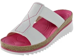 Riemenpantolette mit Jute Umrandung
