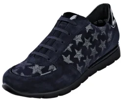 Schnürhalbschuh mit Metallic Sternenprint