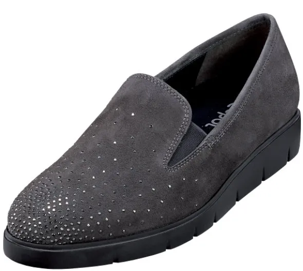 Slipper mit Strasssteinchen oder gold reptilgeprägt
