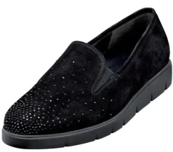 Slipper mit Strasssteinchen oder gold reptilgeprägt