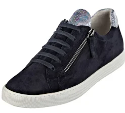 Sportlicher Schnürhalbschuh mit beidseitig zu öffnendem Reißverschluss