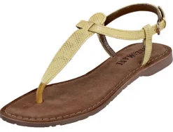 Zehenstegsandalette in Schlangenoptik